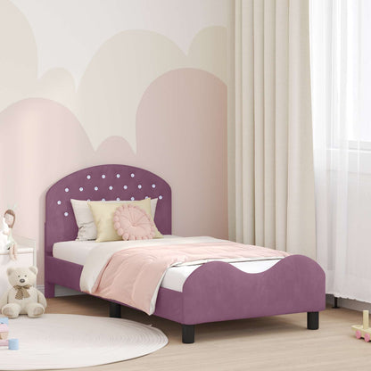 Struttura letto bambini con testata Viola 80 x 160 cm Velluto | homemem39