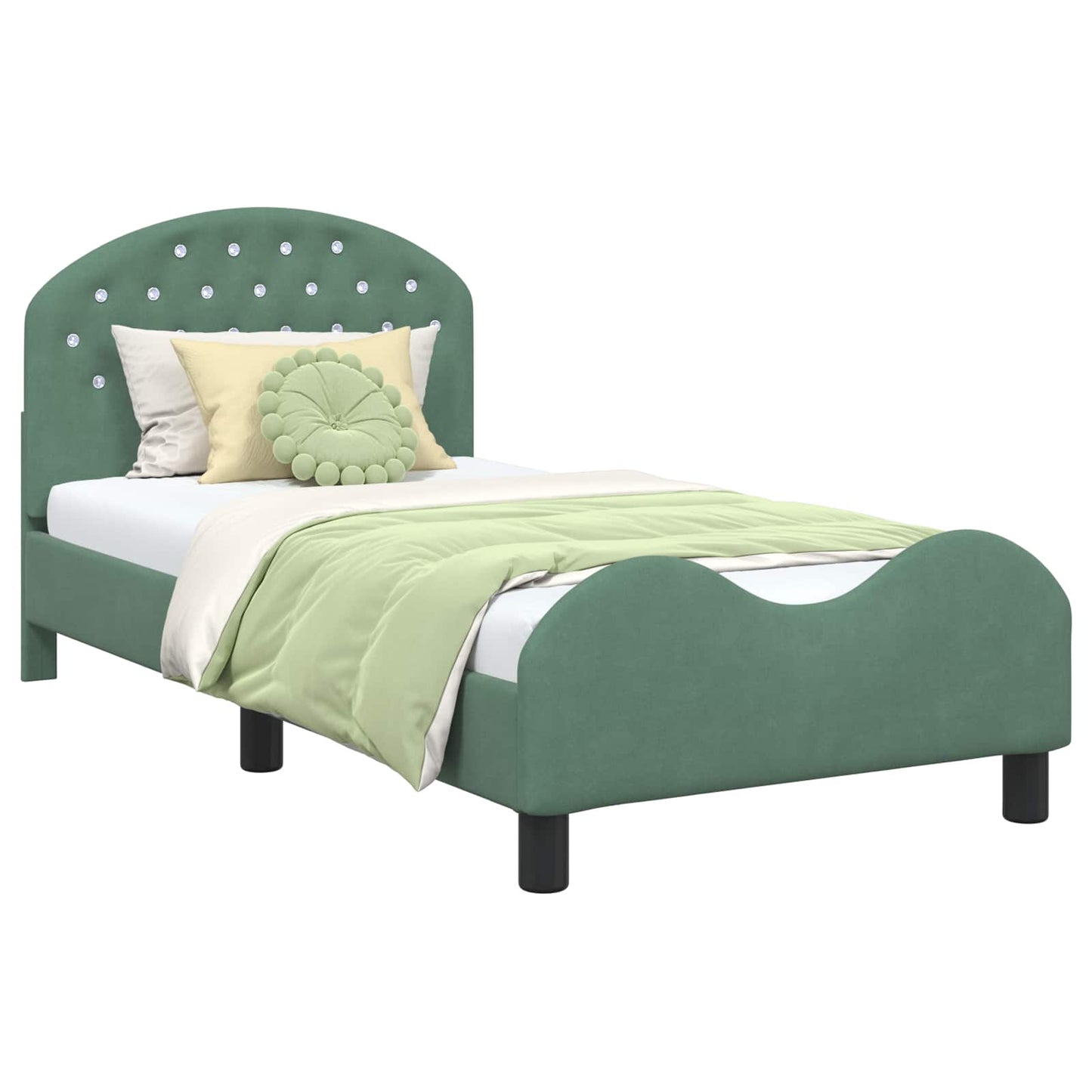 Struttura letto bambini con testata Verde Mare 80 x 160 cm