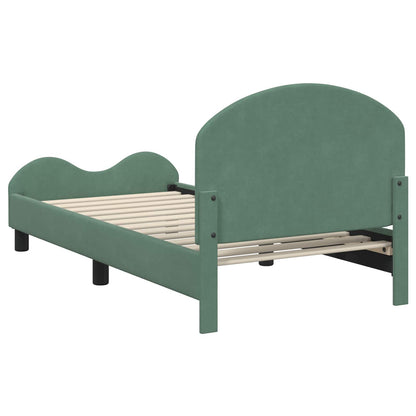 Struttura letto bambini con testata Verde Mare 80 x 160 cm