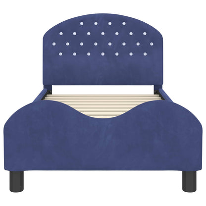 Struttura letto bambini con testata Blu Polizia 80 x 160 cm