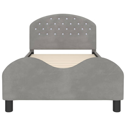 Struttura letto bambini con testata Grigio chiaro 80 x 200 cm