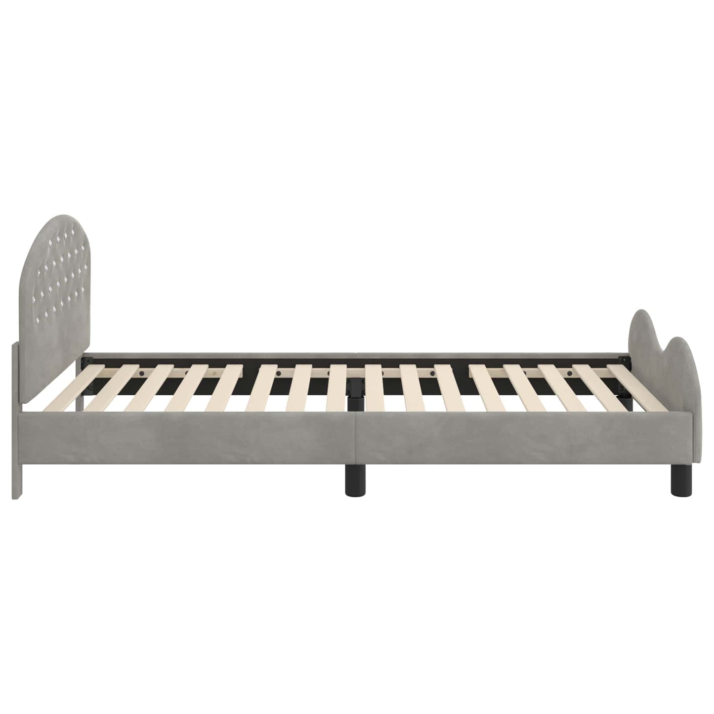 Struttura letto bambini con testata Grigio chiaro 80 x 200 cm