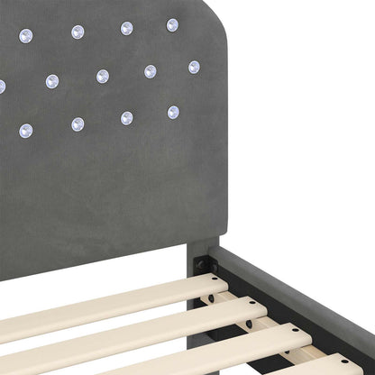 Struttura letto bambini con testata Grigio scuro 90 x 190 cm