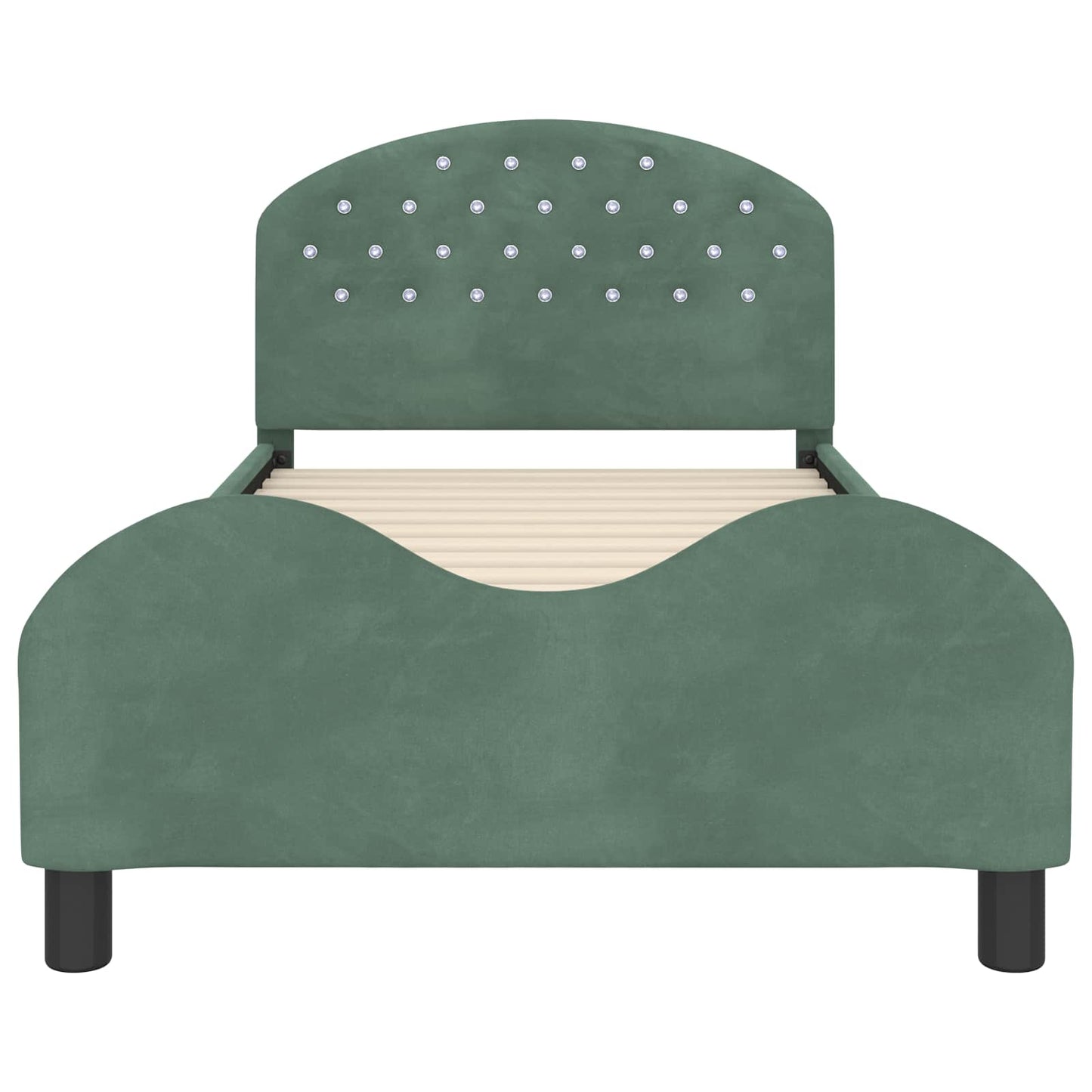 Struttura letto bambini con testata Verde Mare 90 x 190 cm