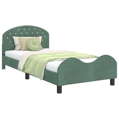 Struttura letto bambini con testata Verde Mare 90 x 200 cm