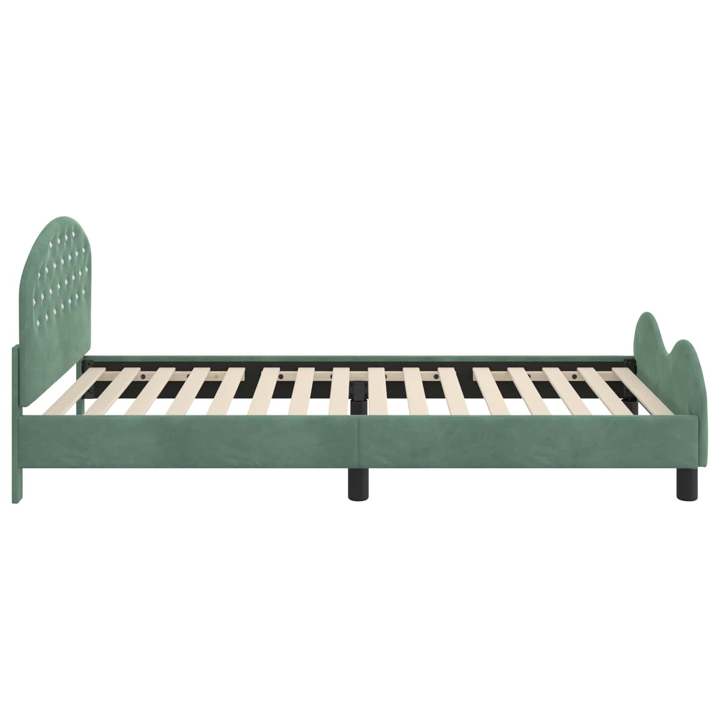 Struttura letto bambini con testata Verde Mare 90 x 200 cm