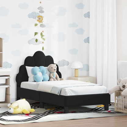 Struttura letto per bambini con testata Nero 70 x 140 cm