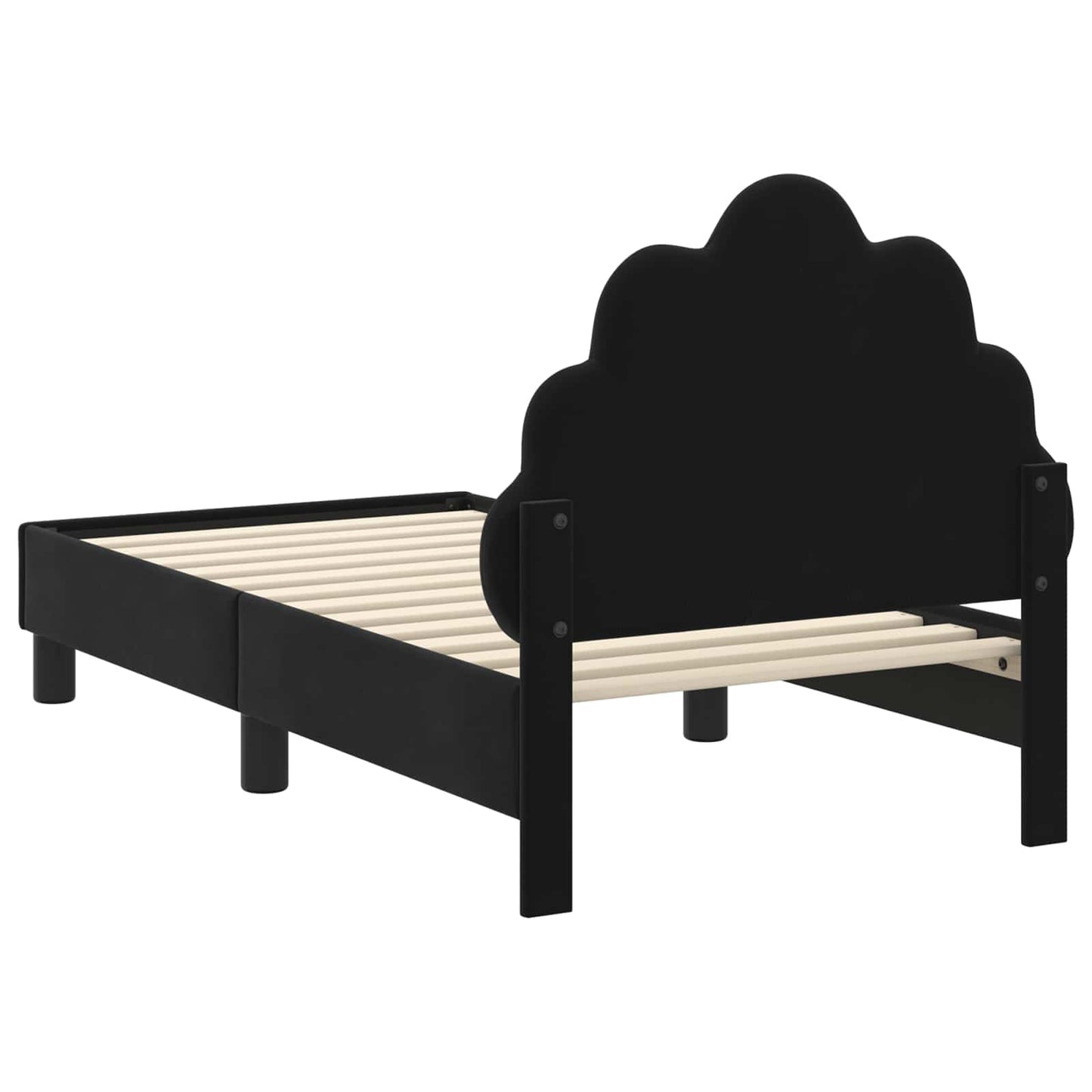 Struttura letto per bambini con testata Nero 70 x 140 cm