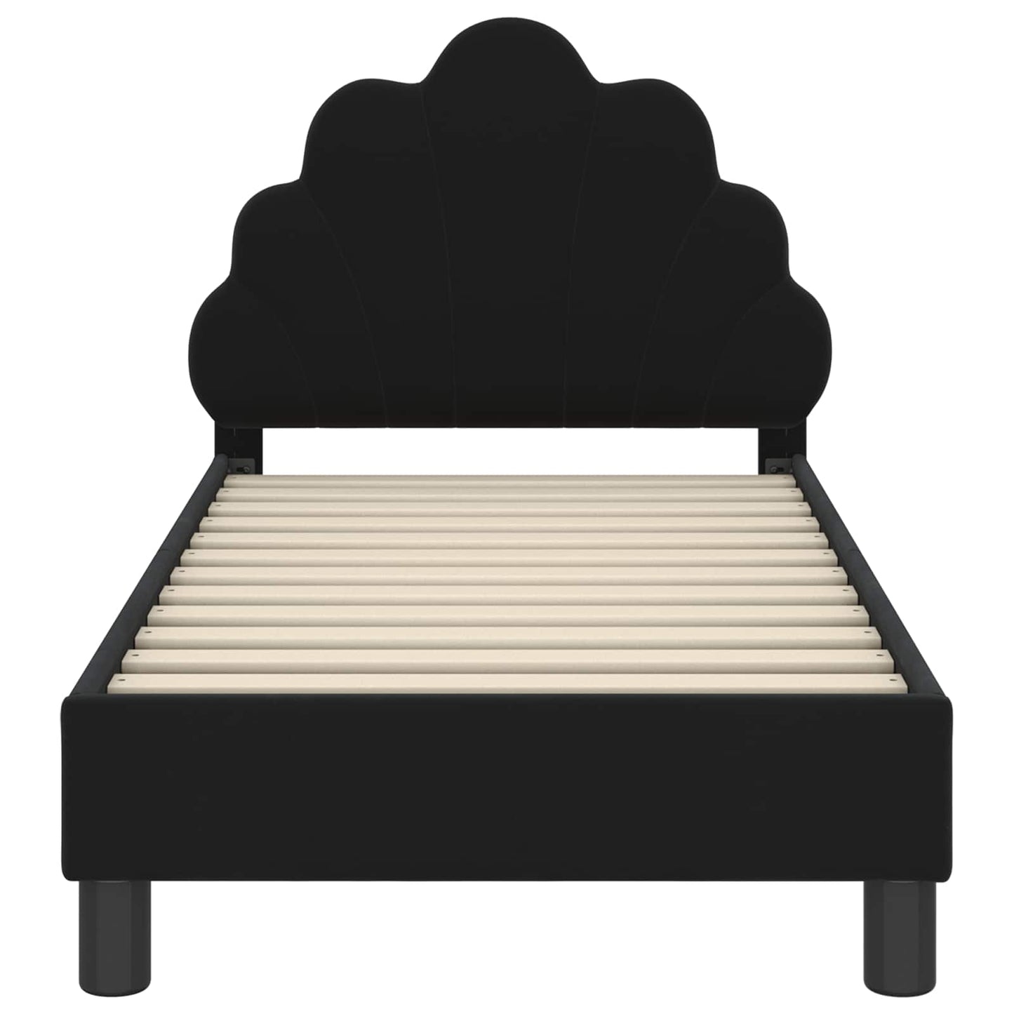 Struttura letto per bambini con testata Nero 70 x 140 cm