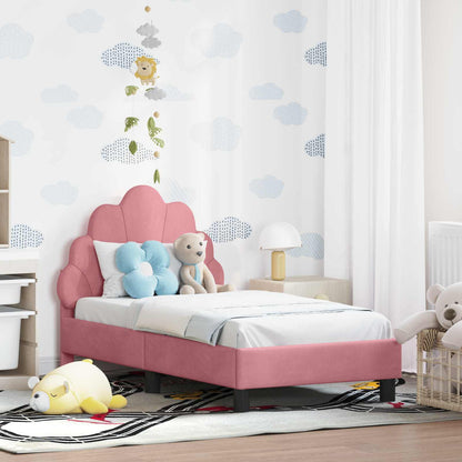 Struttura letto per bambini con testata Rosa 70 x 140 cm