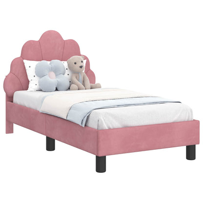 Struttura letto per bambini con testata Rosa 70 x 140 cm