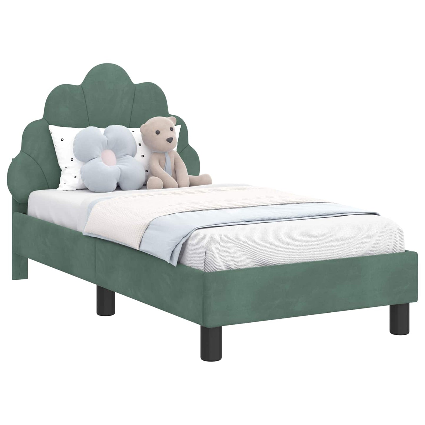Struttura letto per bambini con testata Verde Mare 70 x 140 cm