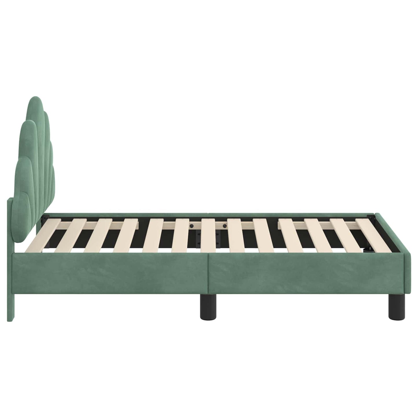 Struttura letto per bambini con testata Verde Mare 70 x 140 cm