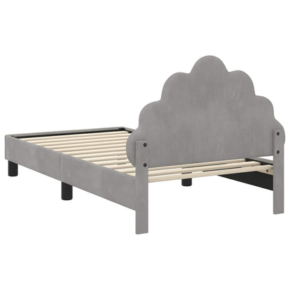 Struttura letto bambini con testata Grigio chiaro 80 x 160 cm