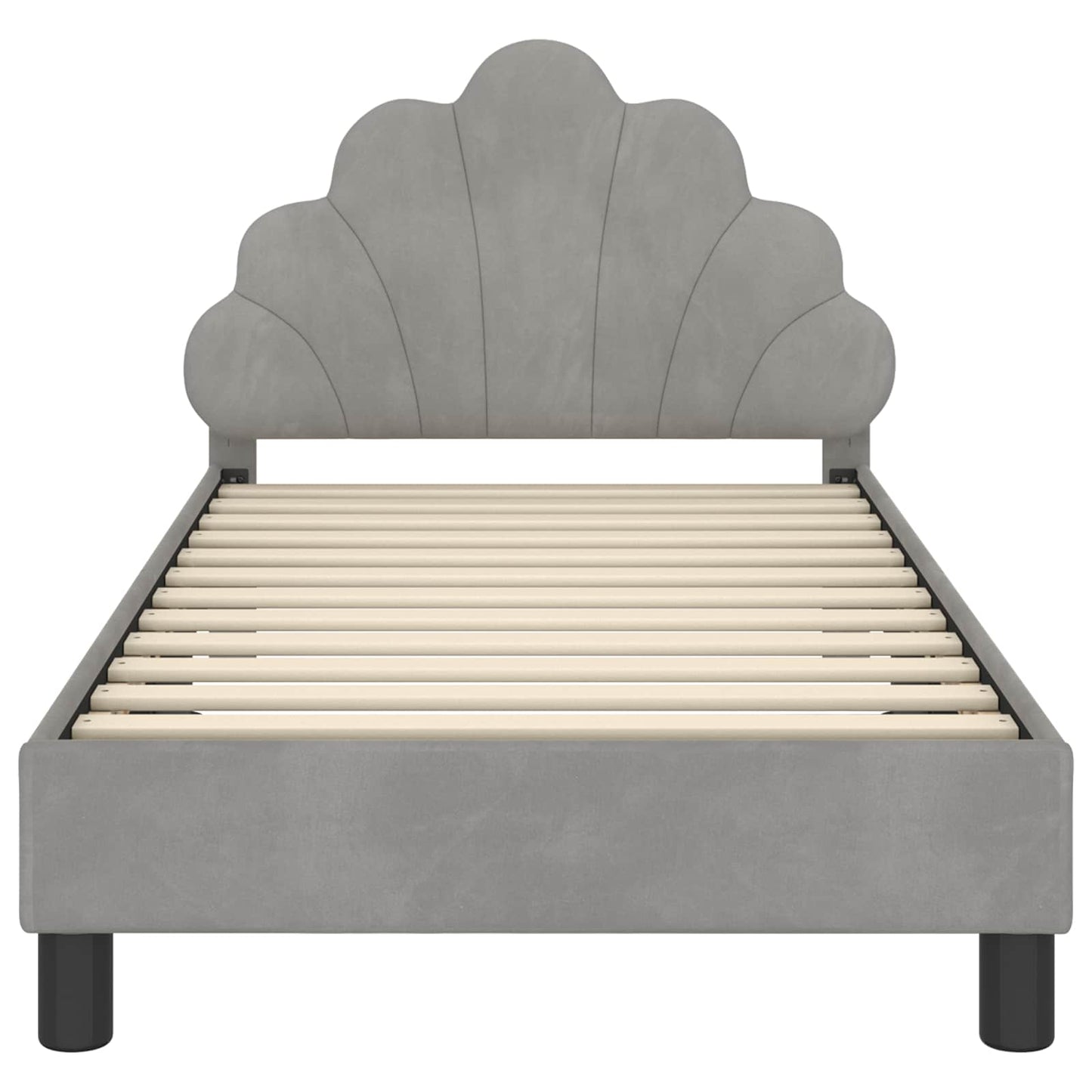 Struttura letto bambini con testata Grigio chiaro 80 x 160 cm