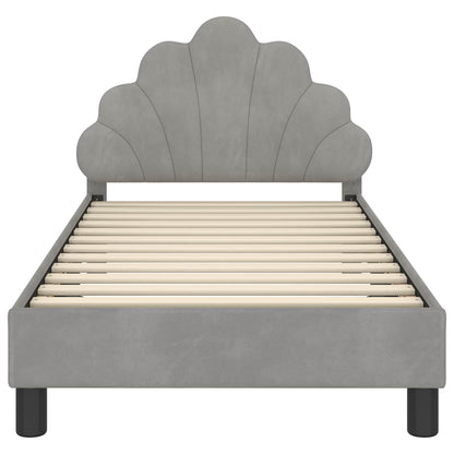 Struttura letto bambini con testata Grigio chiaro 80 x 160 cm