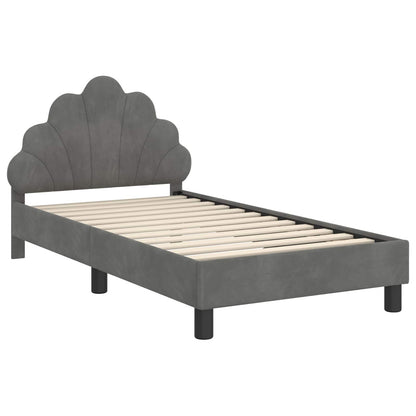 Struttura letto bambini con testata Grigio scuro 80 x 160 cm