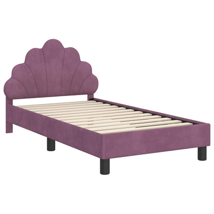 Struttura letto bambini con testata Viola 80 x 160 cm Velluto