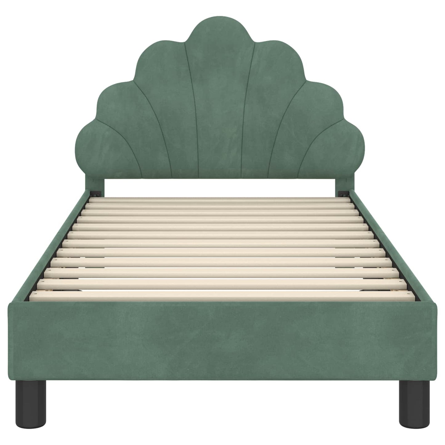 Struttura letto bambini con testata Verde Mare 80 x 160 cm