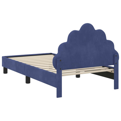 Struttura letto bambini con testata Blu Polizia 80 x 160 cm