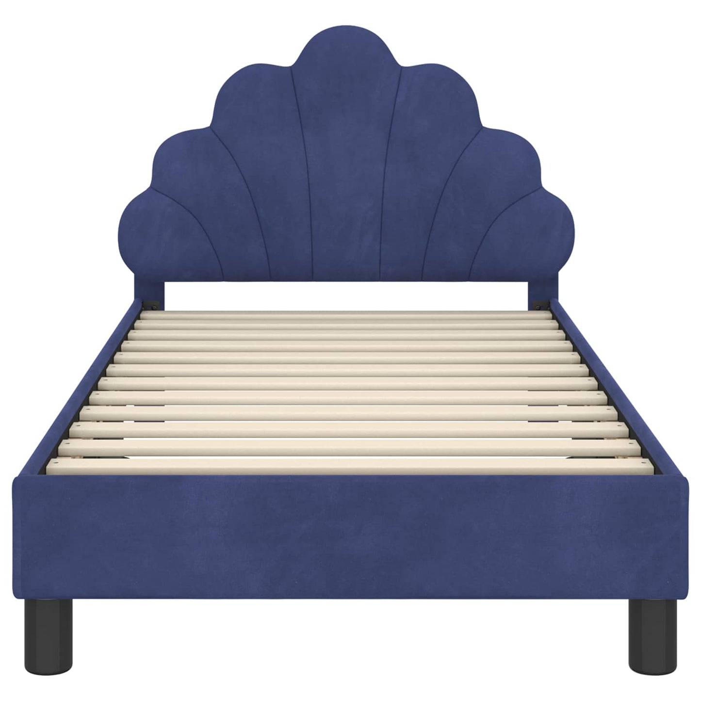 Struttura letto bambini con testata Blu Polizia 80 x 160 cm