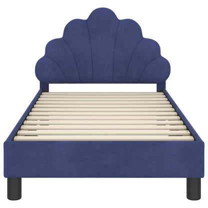 Struttura letto bambini con testata Blu Polizia 80 x 160 cm