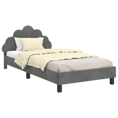 Struttura letto bambini con testata Grigio scuro 80 x 200 cm