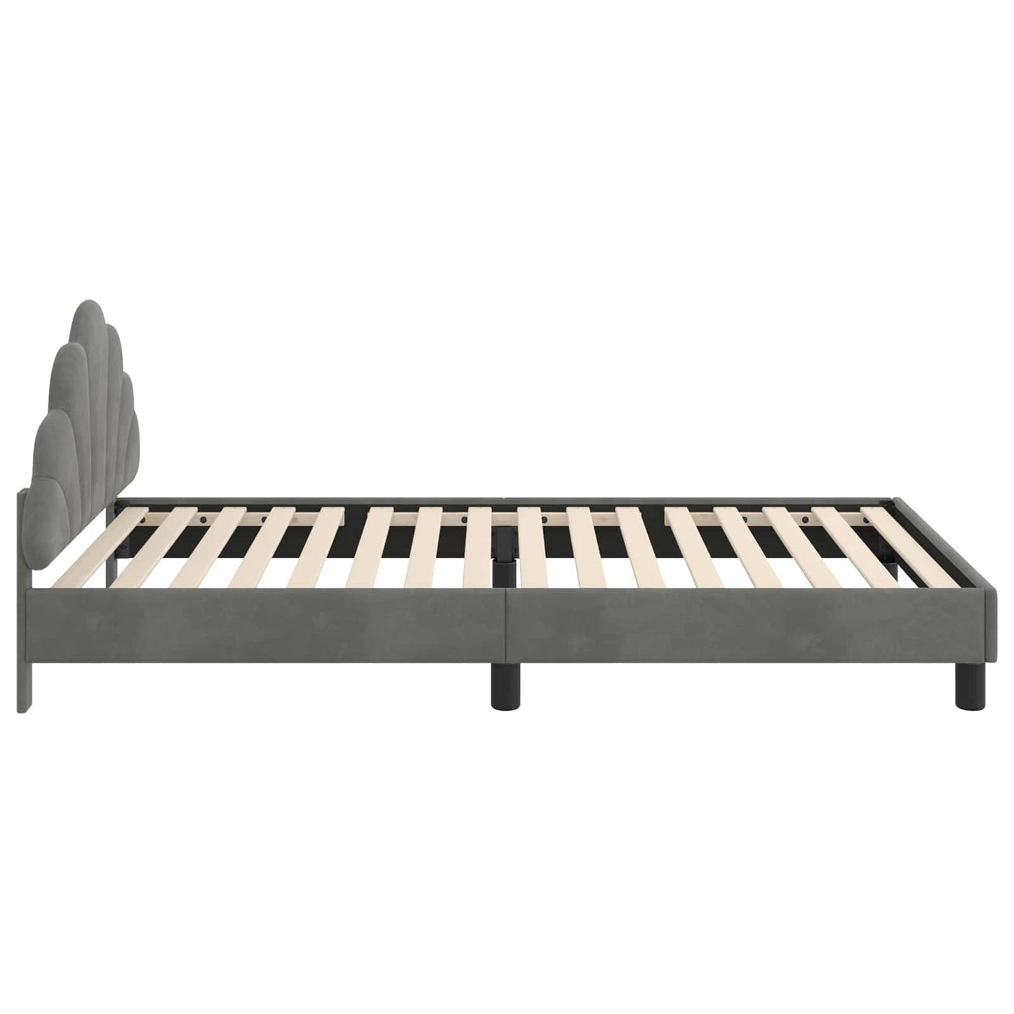 Struttura letto bambini con testata Grigio scuro 80 x 200 cm