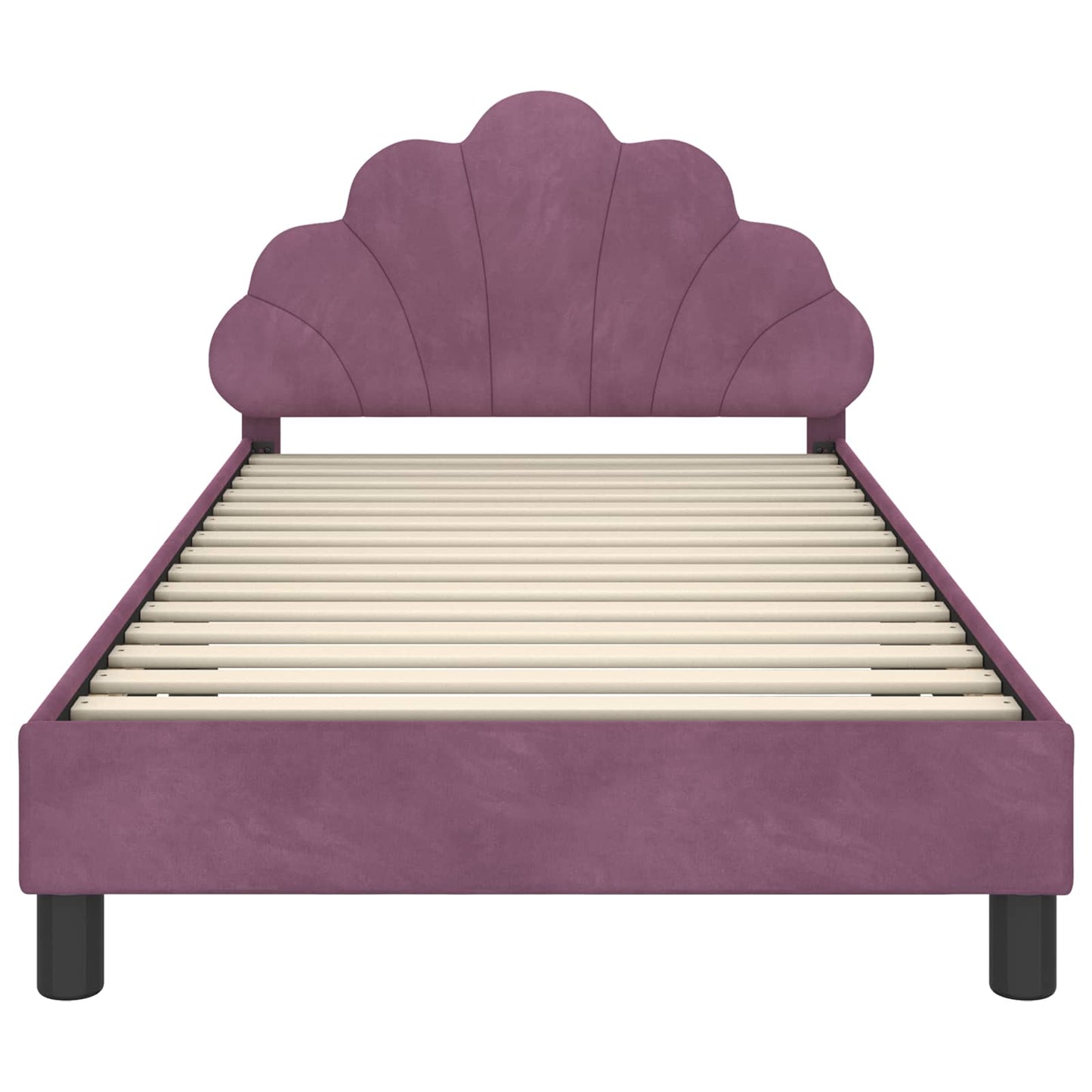 Struttura letto bambini con testata Viola 80 x 200 cm Velluto