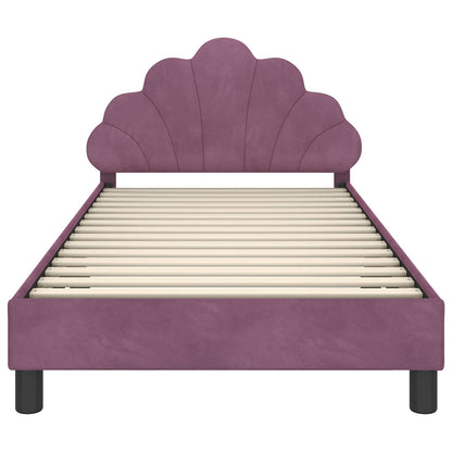 Struttura letto bambini con testata Viola 80 x 200 cm Velluto