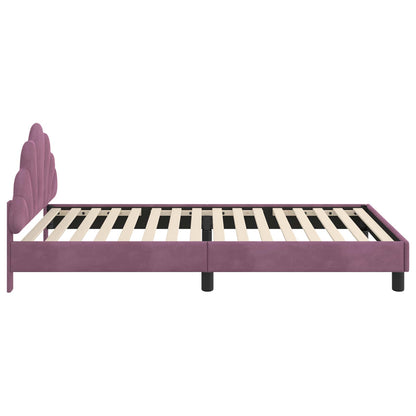 Struttura letto bambini con testata Viola 80 x 200 cm Velluto