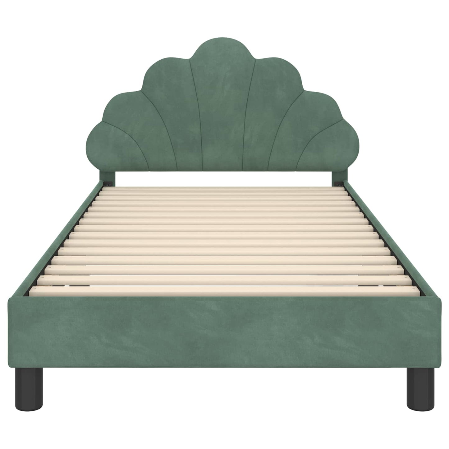 Struttura letto bambini con testata Verde Mare 80 x 200 cm