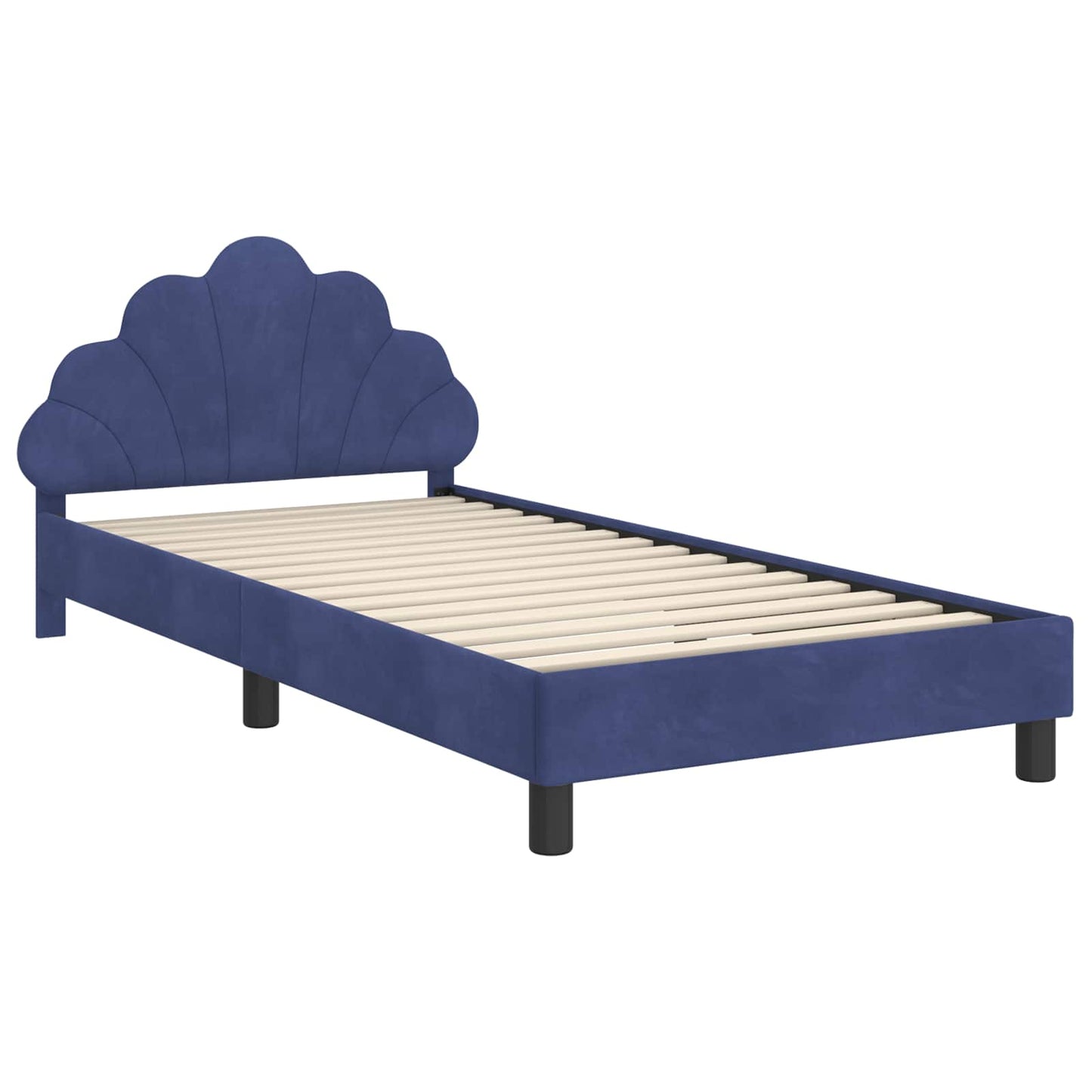 Struttura letto bambini con testata Blu Polizia 80 x 200 cm