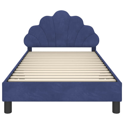 Struttura letto bambini con testata Blu Polizia 80 x 200 cm