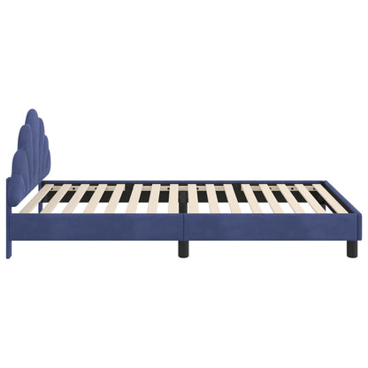 Struttura letto bambini con testata Blu Polizia 80 x 200 cm