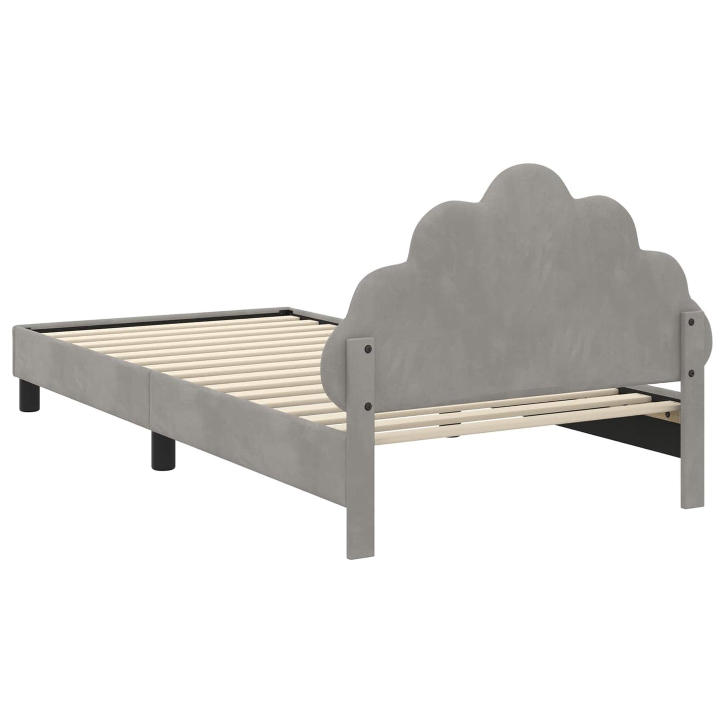 Struttura letto bambini con testata Grigio chiaro 90 x 190 cm