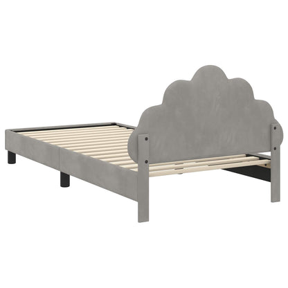 Struttura letto bambini con testata Grigio chiaro 90 x 190 cm