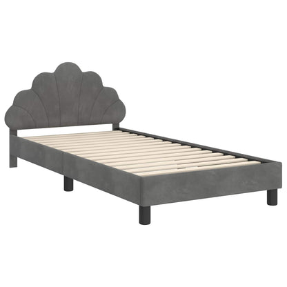 Struttura letto bambini con testata Grigio scuro 90 x 190 cm