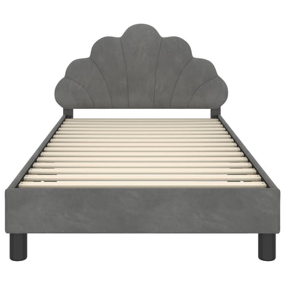 Struttura letto bambini con testata Grigio scuro 90 x 190 cm