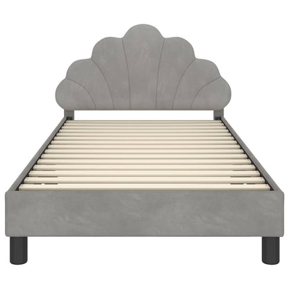 Struttura letto bambini con testata Grigio chiaro 90 x 200 cm