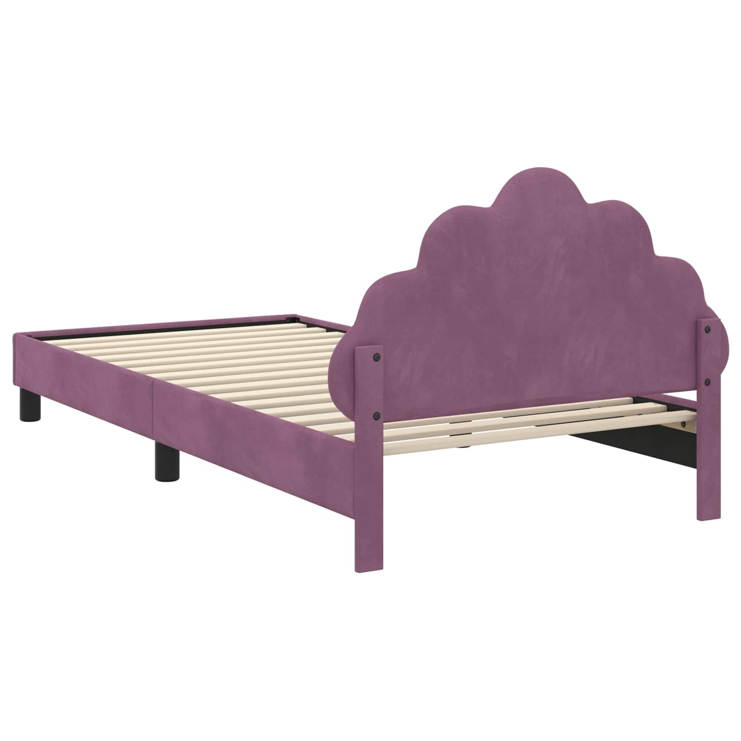 Struttura letto bambini con testata Viola 90 x 200 cm Velluto
