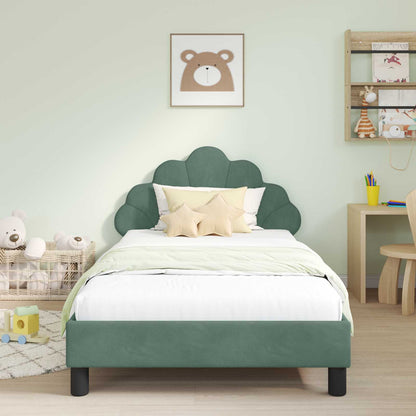 Struttura letto bambini con testata Verde Mare 90 x 200 cm