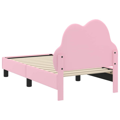 Struttura letto per bambini con testata Rosa 70 x 140 cm PU