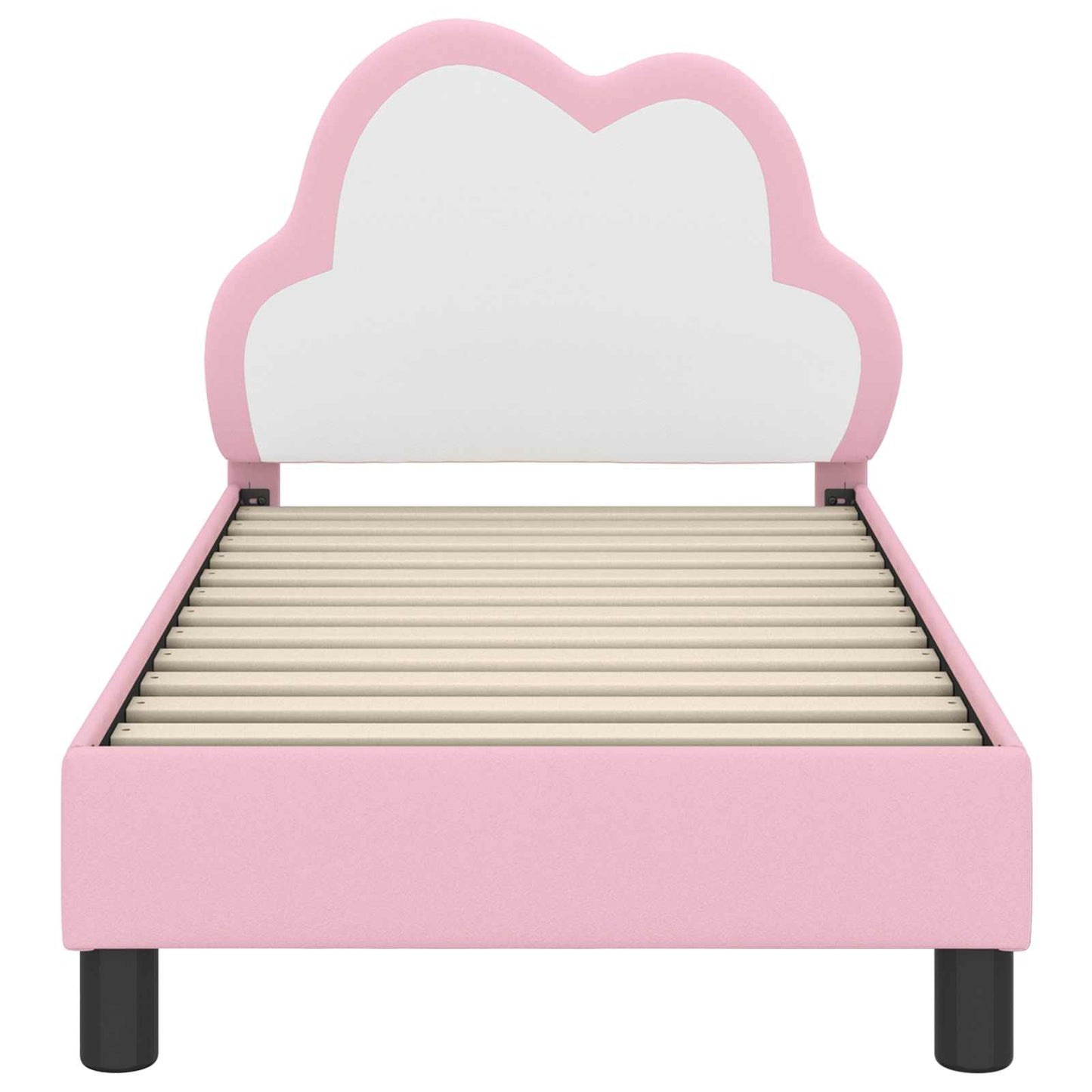 Struttura letto per bambini con testata Rosa 70 x 140 cm PU