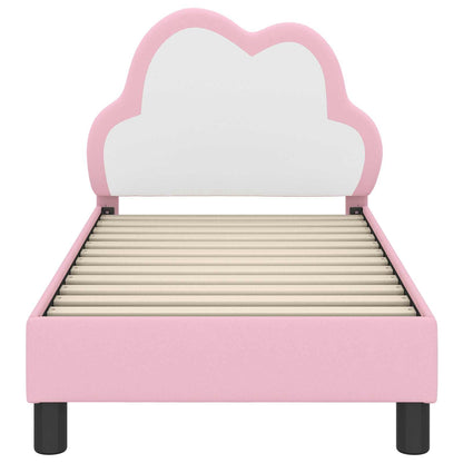 Struttura letto per bambini con testata Rosa 70 x 140 cm PU