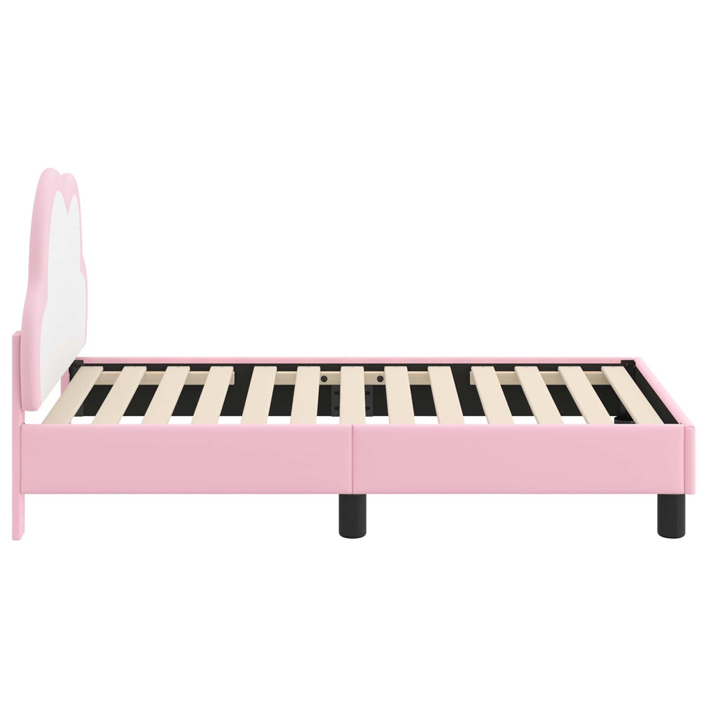 Struttura letto per bambini con testata Rosa 70 x 140 cm PU
