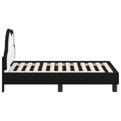 Struttura letto per bambini con testata Nero 70 x 140 cm PU