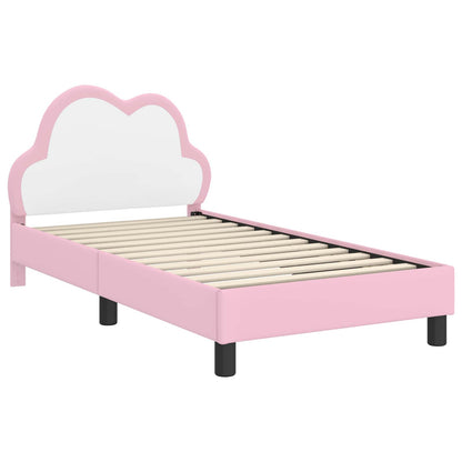 Struttura letto bambini con testata Rosa 80 x 160 cm PU