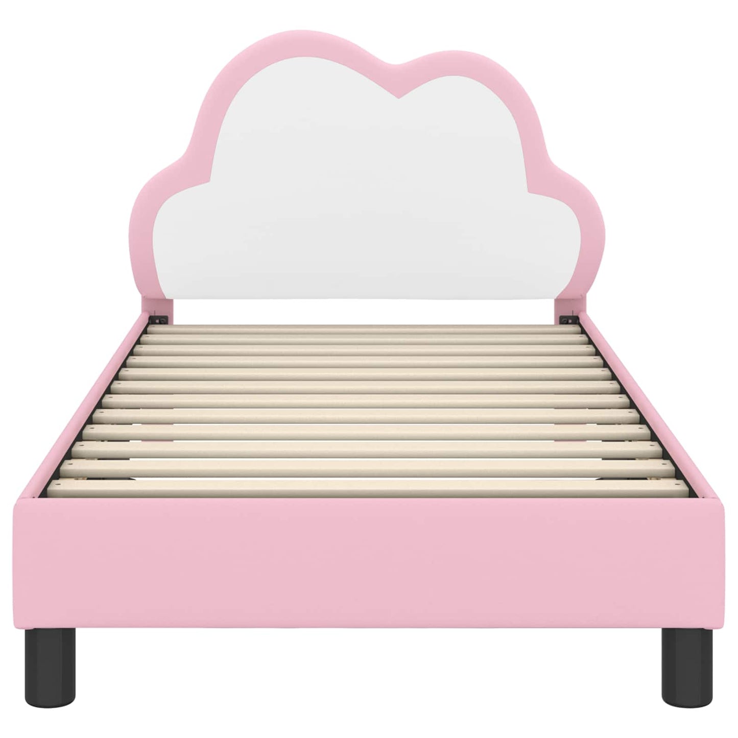 Struttura letto bambini con testata Rosa 80 x 160 cm PU