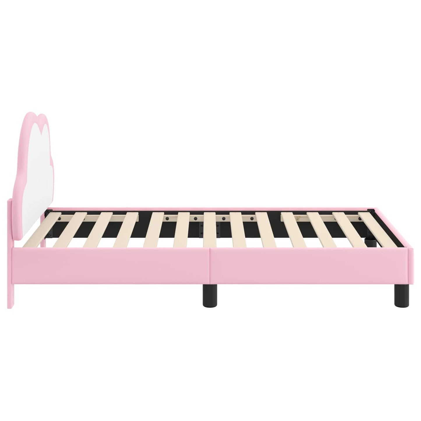 Struttura letto bambini con testata Rosa 80 x 160 cm PU